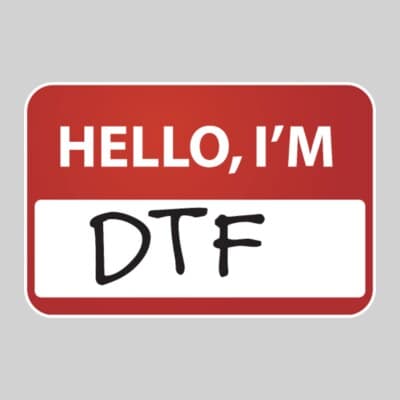 I'm DTF Name Tag