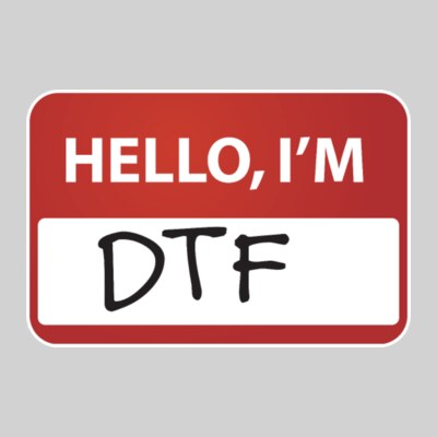 I'm DTF Name Tag